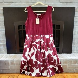 Red and white size 16 dress